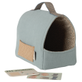 MAILEG Nosidełko | buda dla pieska - PET CARRIER DUSTY BLUE