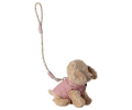 MAILEG Szelki i smycz dla pieska - PUPPY SUPPLY ROSE
