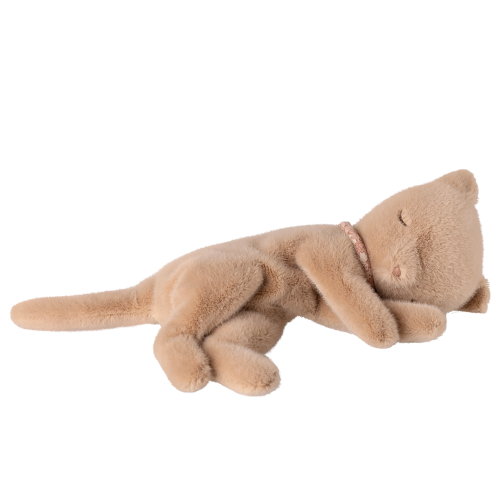 MAILEG Maskotka pluszowy śpiący kotek - KITTEN CREAM PEACH