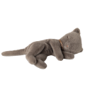 MAILEG Maskotka pluszowy śpiący kotek - KITTEN CREAM SMALL GREY