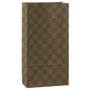 MAILEG Torebka prezentowa papierowa - CHECKER MINT OCHER MEDIUM