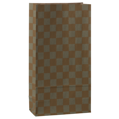 MAILEG Torebka prezentowa papierowa - CHECKER MINT OCHER MEDIUM
