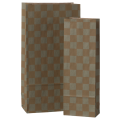 MAILEG Torebka prezentowa papierowa - CHECKER MINT OCHER MEDIUM