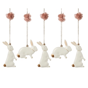 MAILEG Zawieszki metalowe 5 szt. w pudełku - EASTER BUNNY