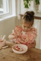 Elodie Details - Zestaw silikonowy - talerzyk i sztućce - rose bow