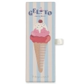 KONGES SLOJD Grzebień do włosów z acetatu - ICE CREAM AMOUR PINK