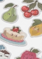 KONGES SLOJD Wypukłe naklejki z owocami - FRUITY