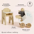 LE TOY VAN Drewniane mebelki do domku dla lalek zestaw z lalką