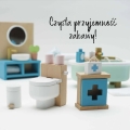 LE TOY VAN Drewniane mebelki do domku dla lalek - ŁAZIENKA DAISYLANE