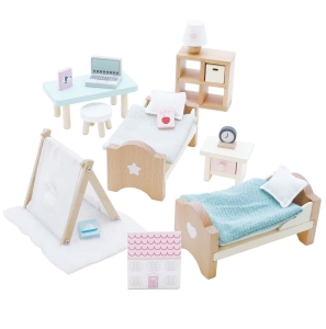 LE TOY VAN Drewniane mebelki do domku dla lalek - POKÓJ DZIECIĘCY DAISYLANE