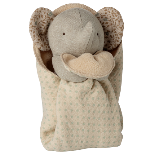 MAILEG Przytulanka słonik z kocykiem - LULLABY FRIENDS IRON GREY