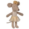 MAILEG Myszka baletnica 11cm - BALLERINA LITTLE SISTER OFF WHITE