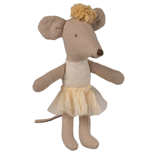 MAILEG Myszka baletnica 11cm - BALLERINA LITTLE SISTER OFF WHITE