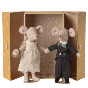 MAILEG Myszki mąż i żona | nowożeńcy | para młoda 16cm - WEDDING MICE