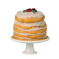 MAILEG Tort I patera dla myszek - PARTY CAKE OFF WHITE
