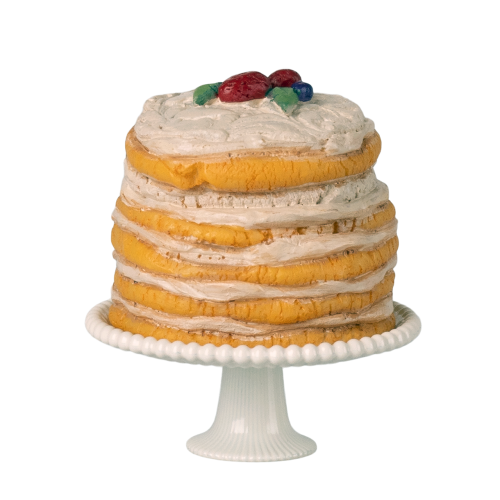 MAILEG Tort I patera dla myszek - PARTY CAKE OFF WHITE