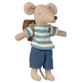 MAILEG Myszka rowerzysta 13cm - TRICYCLE BIG BROTHER BROWN