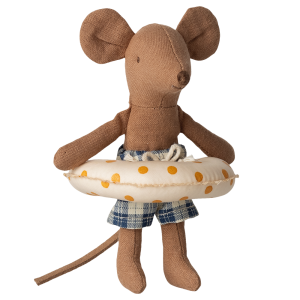 MAILEG Myszka plażowa z kołem 11cm - BEACH MOUSE LITTLE BROTHER