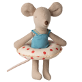 MAILEG Myszka plażowa z kołem 11cm - BEACH MOUSE LITTLE SISTER