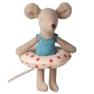 MAILEG Myszka plażowa z kołem 11cm - BEACH MOUSE LITTLE SISTER