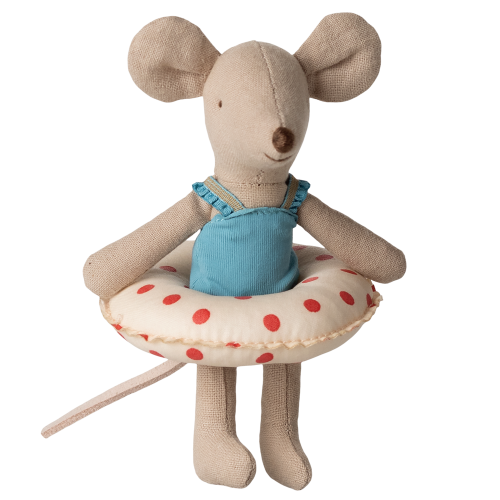 MAILEG Myszka plażowa z kołem 11cm - BEACH MOUSE LITTLE SISTER