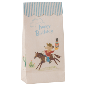 MAILEG Torebki papierowe na upominki 12szt - BIRTHDAY COWBOY