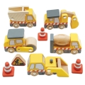 LE TOY VAN Drewniane samochody | pojazdy - zestaw BUDOWLANE