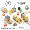 LE TOY VAN Drewniane samochody | pojazdy - zestaw BUDOWLANE