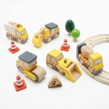LE TOY VAN Drewniane samochody | pojazdy - zestaw BUDOWLANE