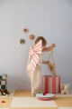 Kid's Concept - pufa cylindryczna ze schowkiem, różowa