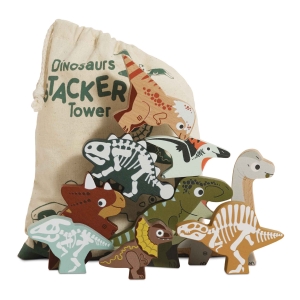 LE TOY VAN Drewniane figurki dinozaury | układanka
