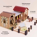LE TOY VAN Drewniana farma zestaw z figurkami | koniki