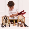 LE TOY VAN Drewniana farma zestaw z figurkami | koniki