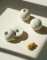 MODU - Foam Balls zestaw 3 piłek piankowych, sand grey / honey yellow