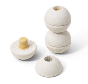 MODU - Foam Balls zestaw 3 piłek piankowych, sand grey / honey yellow