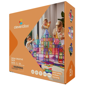 Cleverclixx - Klocki magnetyczne Mega Creative Pack Pastel - 210 el.