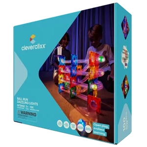 Cleverclixx - Klocki magnetyczne Ball Run Dazzling Lights Pack Intense - 100 el.
