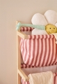 KID'S CONCEPT - półka ścienna materiałowa w paski, clay pink