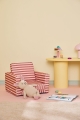 KID'S CONCEPT - rozkładany fotel w paski, clay pink