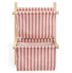 KID'S CONCEPT - półka ścienna materiałowa w paski, clay pink