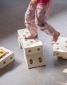 MODU Education set, mały – kreatywne klocki rozwijające motorykę dużą, sand grey / honey yellow
