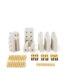 MODU Education set, duży – kreatywne klocki rozwijające motorykę dużą, sand grey / honey yellow