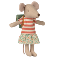 MAILEG Myszka rowerzystka 13cm - TRICYCLE BIG SISTER GREEN