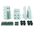 MODU Education set, mały – kreatywne klocki rozwijające motorykę dużą, ocean mint / forest green
