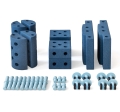 MODU Education set, mały – kreatywne klocki rozwijające motorykę dużą, deep blue / sky blue