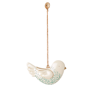 MAILEG Zawieszka świąteczna metalowa ptaszek - BIRD kropki