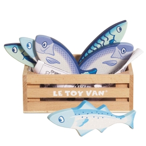 LE TOY VAN Drewniane ryby w skrzynce