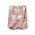 Elodie Details - kocyk żakardowy Jacquard, Mullberry Pink