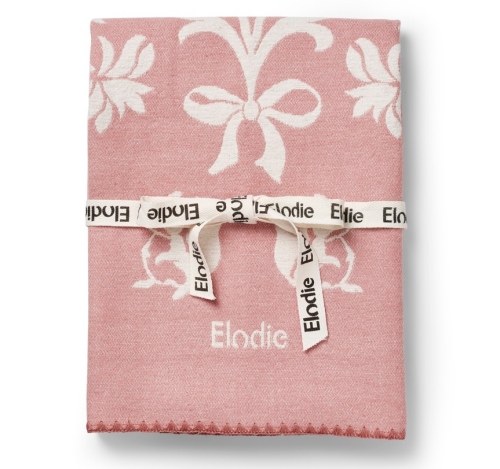 Elodie Details - kocyk żakardowy Jacquard, Mullberry Pink