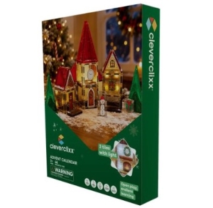 CLEVERCLIXX - klocki magnetyczne Christmas Village Advent Calendar - 46 el.